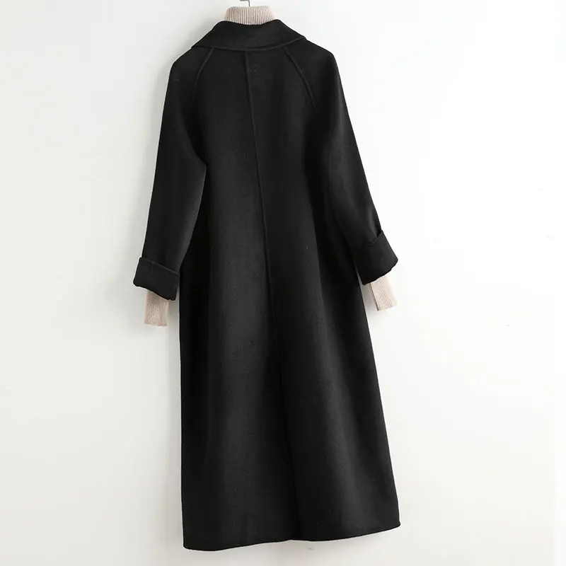 2020 Wool Female Long Jacket Spring Autumn Double-faced Woolen Coat Women Overcoat Korean Manteau Femme KQN30153 KJ4796