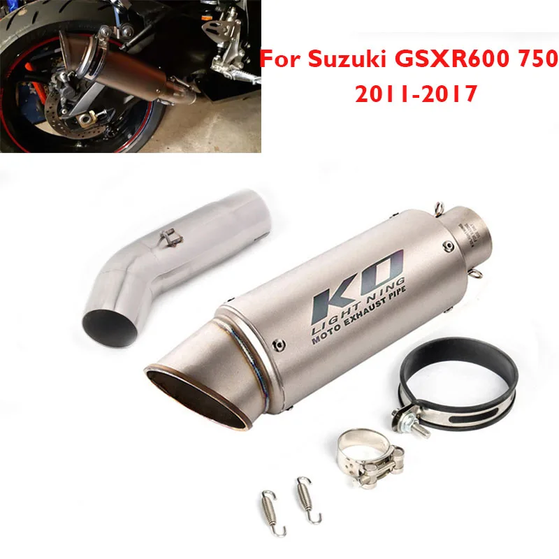 

Выхлопная труба для Suzuki GSXR600 GSXR750 2011-2017, коннектор для глушителя, соединительная труба, средняя труба