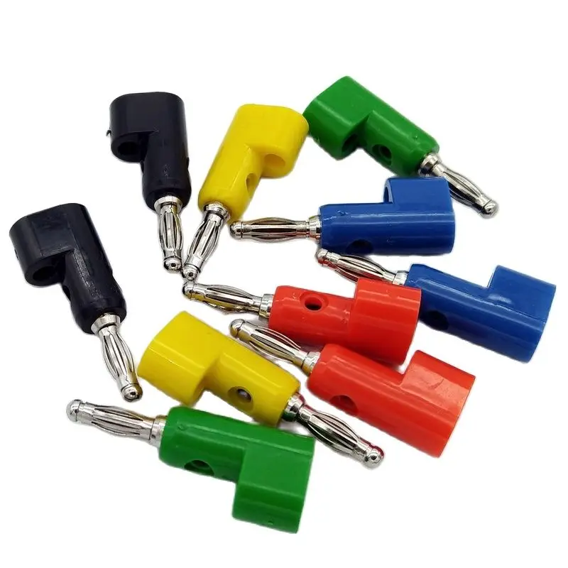 5 Colour Gun Type 4mm Banana Plug Screw Fix Stackable Banana Connector Plug 10Pcs/Lot