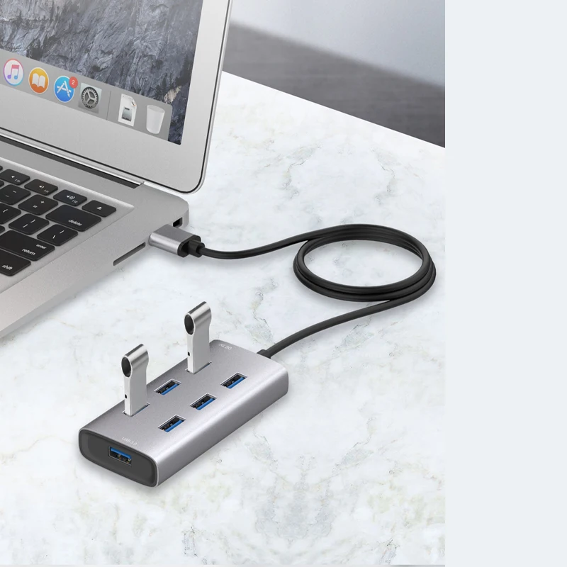 USB 3.0 Hub USB Hub 2.0 USB متعدد المنافذ الفاصل المحور استخدام محول الطاقة 4/7 منفذ متعددة المتوسع 2.0 USB Hub مع التبديل للكمبيوتر