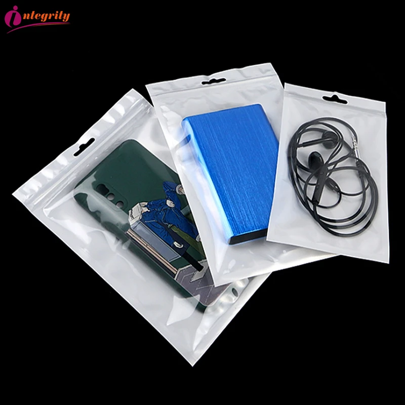 INTEGRITY 1000ps 16*20cm Clear/white Self Seal Reclosable Zipper Plastic Bags Zip lock plastic bags Retail Package W/ Hang Hole