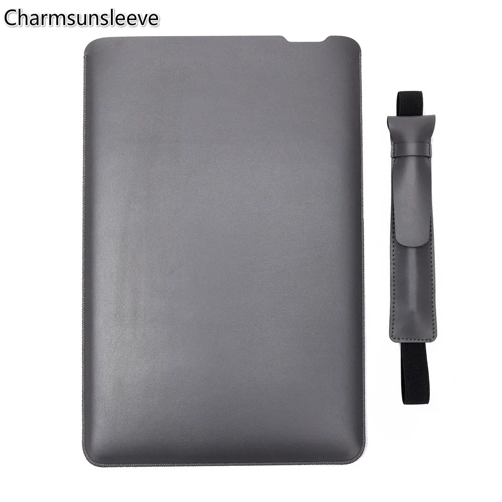 Imagem -02 - Charmsunmanga Capa para Lenovo Yoga Book C930 10.8 Capa de Couro de Microfibra Bolsa para Laptop com Estojo de Caneta