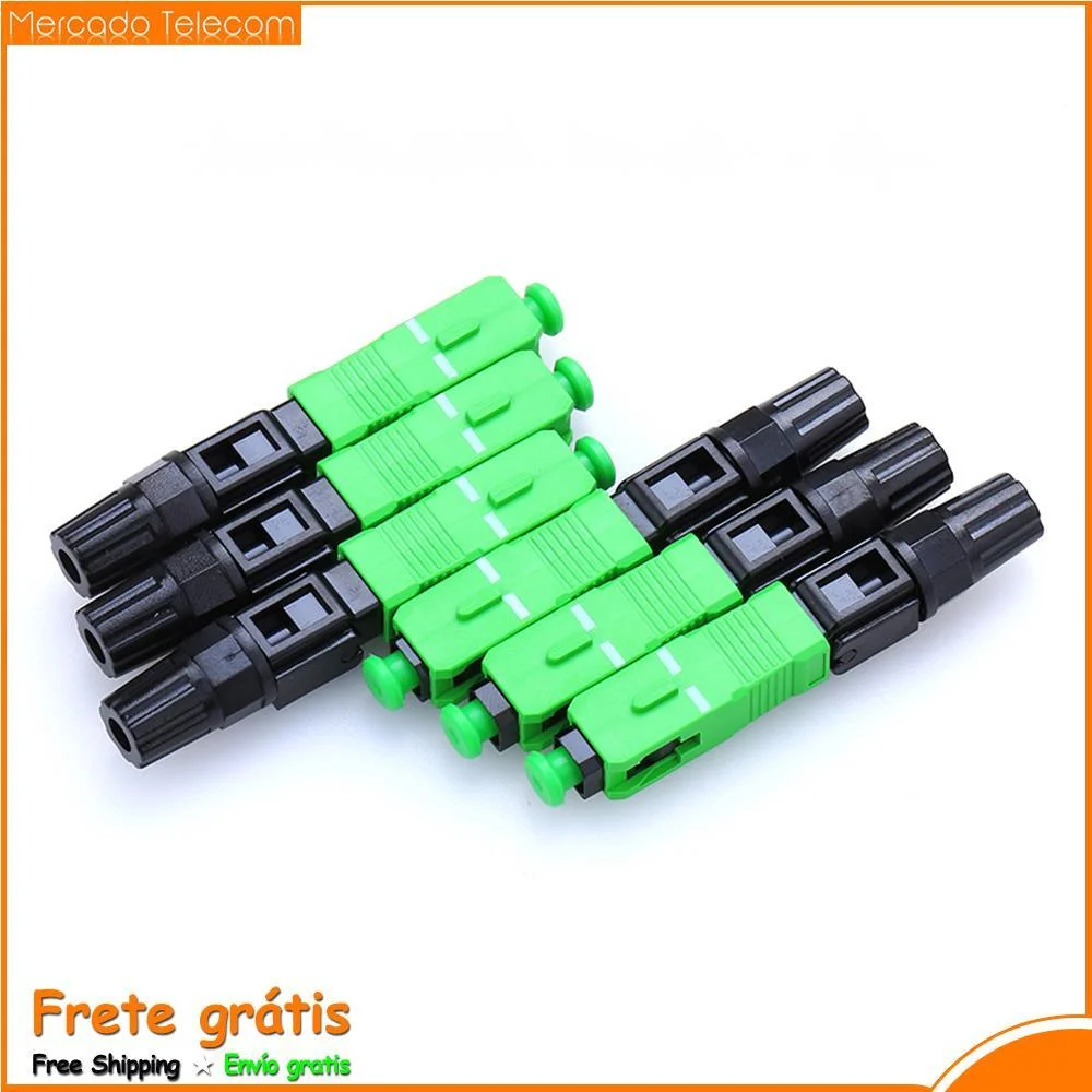 50pcs 100pcs SC APC Fast Connector Embedded Connector FTTH Tool Cold Fiber Fast Connector SC Fiber Optic Connector