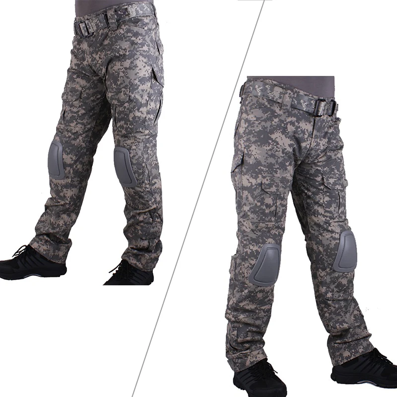 VULPO Camouflage BDU ACU Combat Uniforms Shirt/Broek & Elbow/Knee Pads Militaire Game Cosplay Uniform Ghilliekostuum