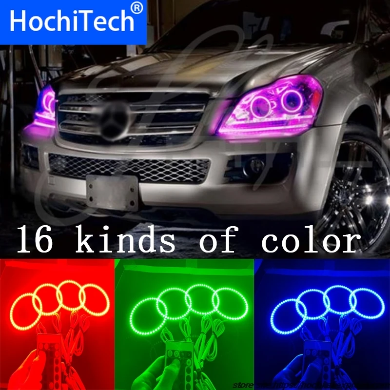 

for Mercedes-Benz GL-Class X164 GL450 super brightness colorshift RGB angel eyes halo ring car styling accessories 2007 - 2012