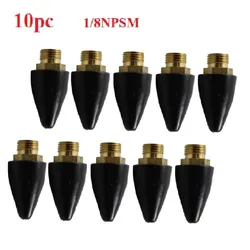 5/10Pcs 1/8 Inch NPSM NPT Male Rubber / Brass Tip Replacement Air Nozzle For Air Blow Guns Pneumatic Tools Accessories