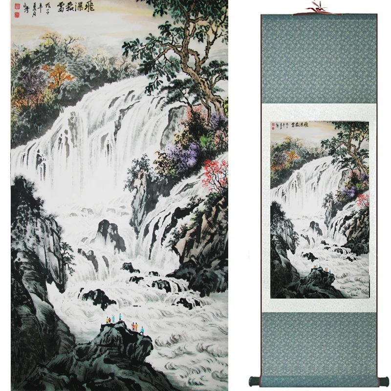 

landscape painting Home Office Decoration Chinese scroll painting mountain and River painting 2018082416