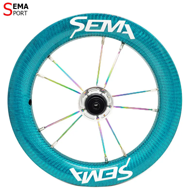 Carbon Wheel SEMA P5A 12inch Kids Balance Bike/Push Bike With 6802 Hybrid Ceramic Bearing And Titanium Spoke Best Quality