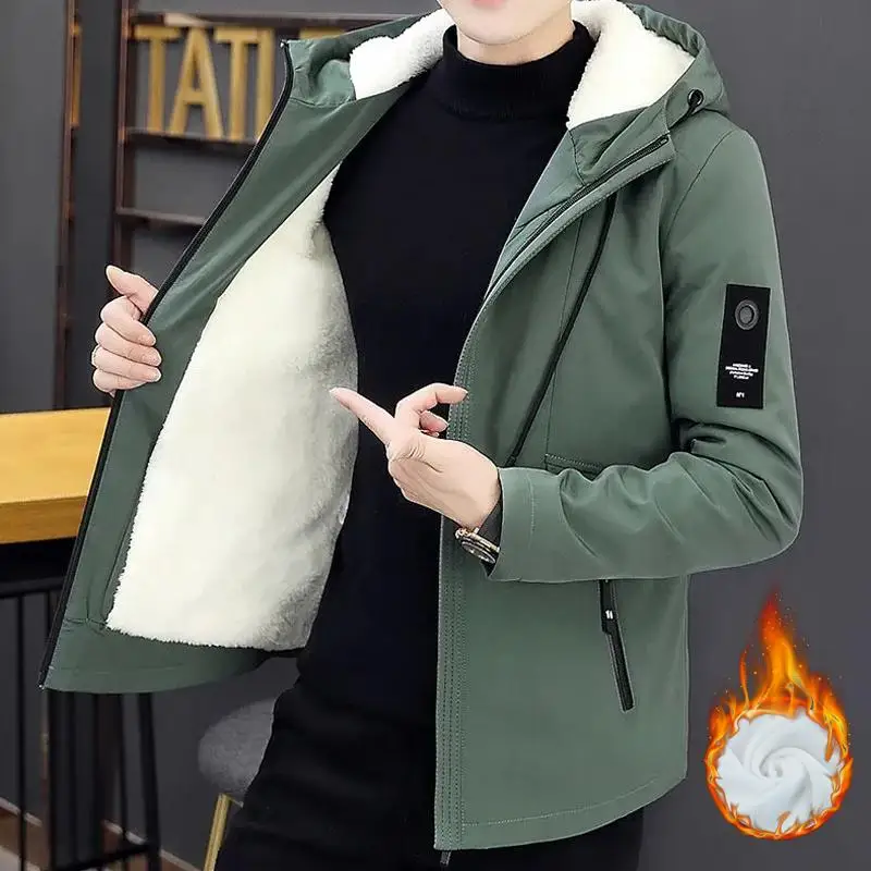 Plus Velvet Men Winter Clothing Male Trench Coat Parkas Windbreakers Raincoats Casual Loose Overcoat Masculine Jacket for Men