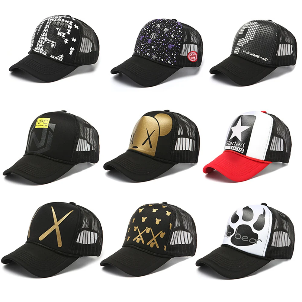 Fashion Brand Breathable Street Trucker Mesh Caps Personal Hip Hop Men Women Sun Protection Skateboard Baseball Hats Fitted Cap