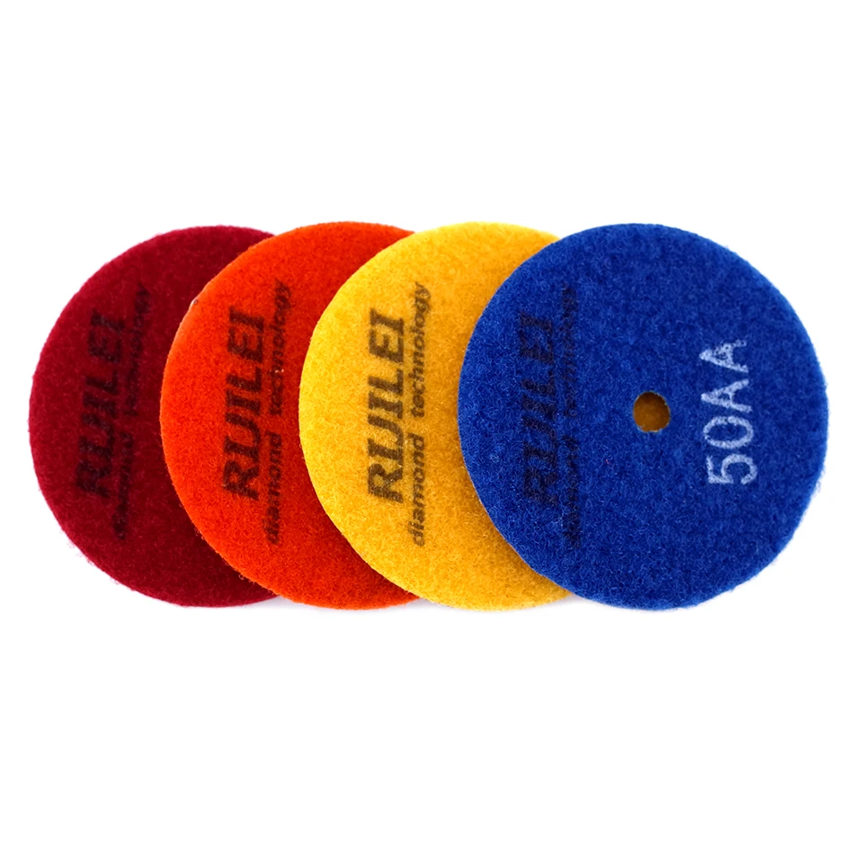 4PCS/Set 3 Inch Diamond Polishing Pads Copper Bond Wet Polishing Pad for Granite Marble Concrete Floor Grinding Disc