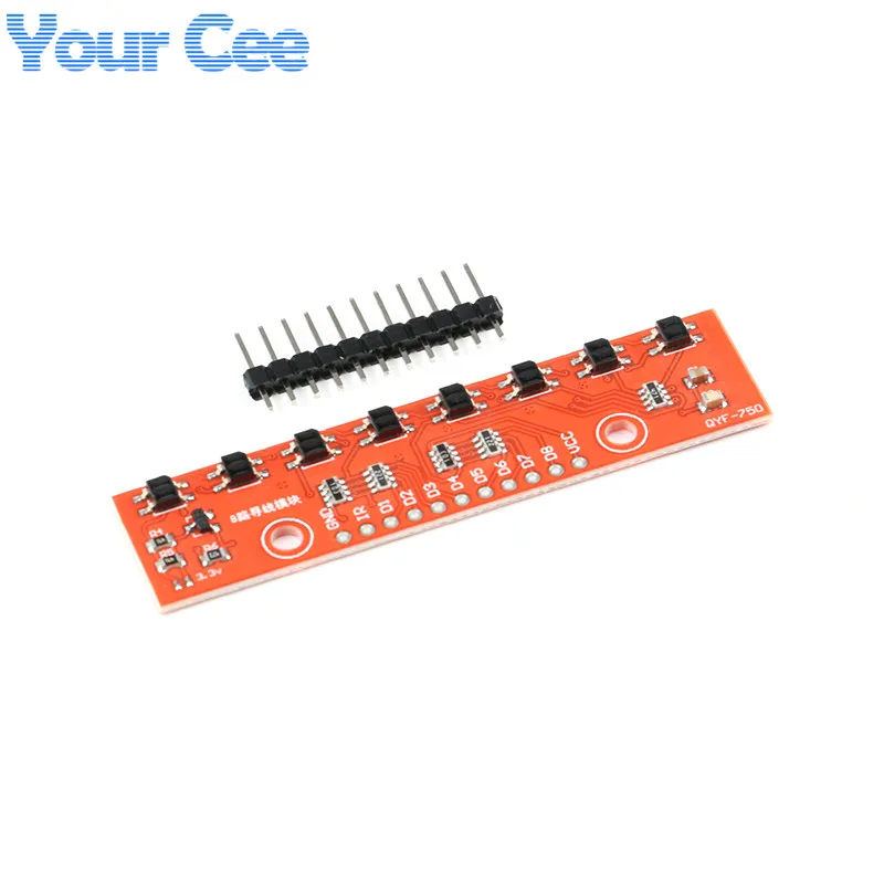 8 Way Channel Tracking Module Infrared Detection Sensor DIY IR Detector Hunt Analog Output For Arduino 3.3V-5V