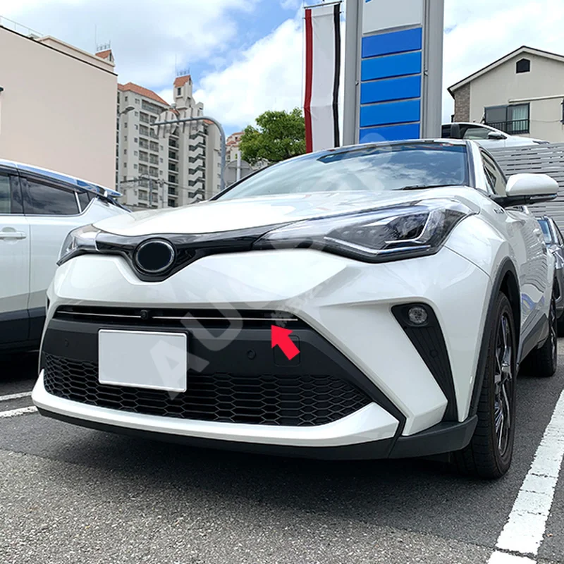 2PCS Stainless Steel Car Covers Stickers for TOYOTA C-HR ZYX10/NGX50 Car Grille Trim Car Decoration Sticker