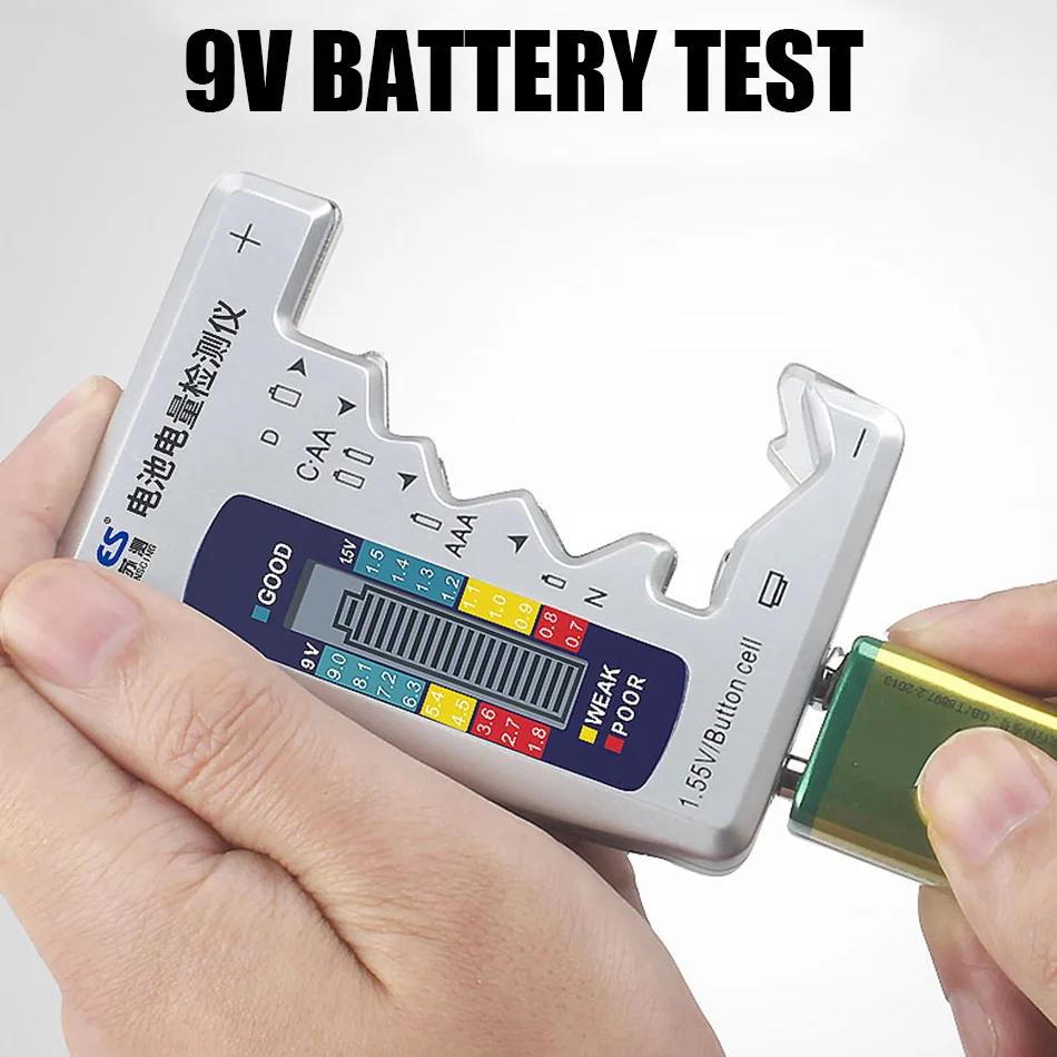 Battery Power Detector Dry Battery Voltage Tester AAA/AA Capacity Digital Display