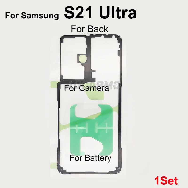 Aocarmo For Samsung Galaxy S21 Ultra S21U Front LCD + Back Cover Waterproof Adhesive Sticker Glue