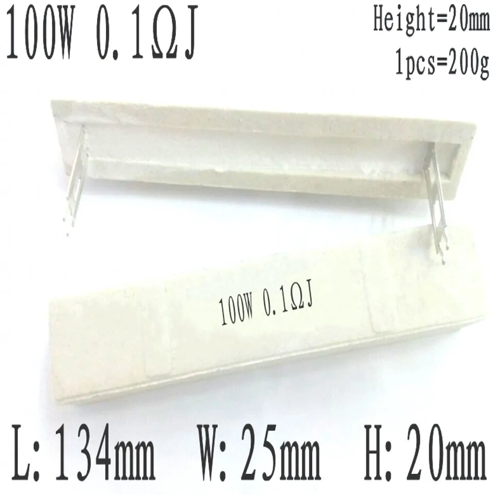 

2PCS 100W Ceramic Cement Resistor 0.1R 0.5R 1R 1.5R 2R 2.5R 3R 3.3R 4R 5R 6R 8R 10R 15R 20R 25R 50R 100R 150R 200R 300R 500R 1K