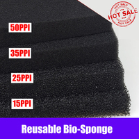 Reusable Biochemical Sponge Water Filter Fish Tank Pond Foam Bio-sponge Filter Aquarium Accessories Black