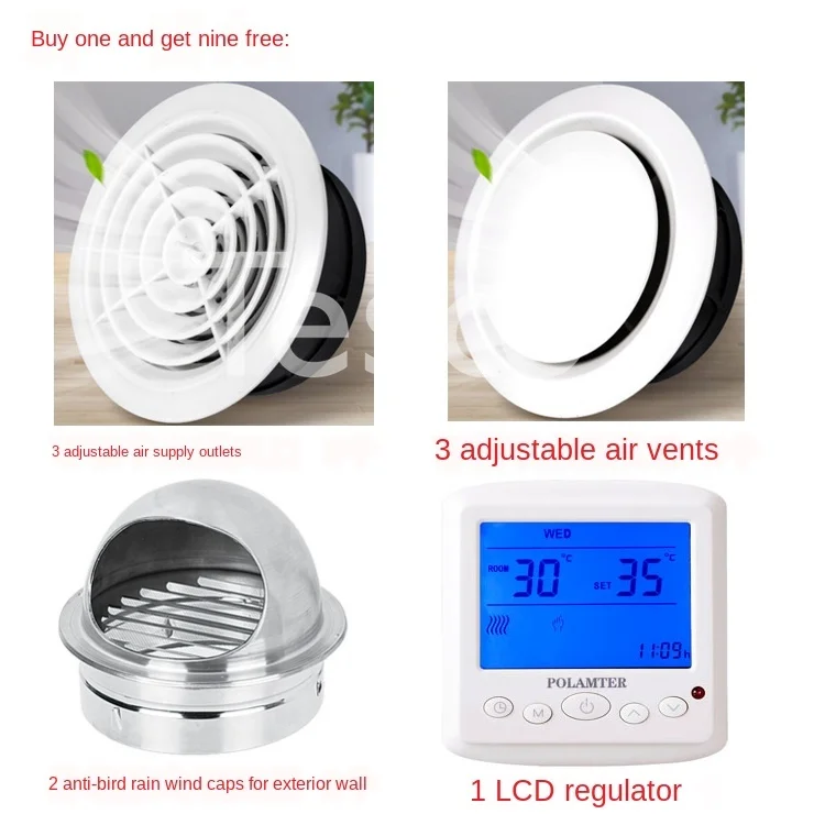 Commercial purification household fresh air ventilator full heat exchanger new fan