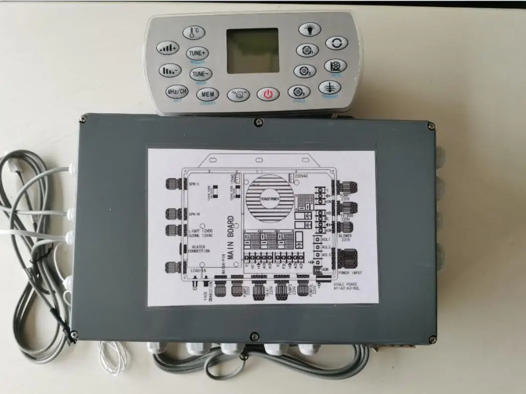 monofasico ou 380 v fases controlador banheira de hidromassagem controle de caixa de embalagem mais painel de exibicao para jazzi kl8 3 3 bomba spa jazzi23p 220 v 01