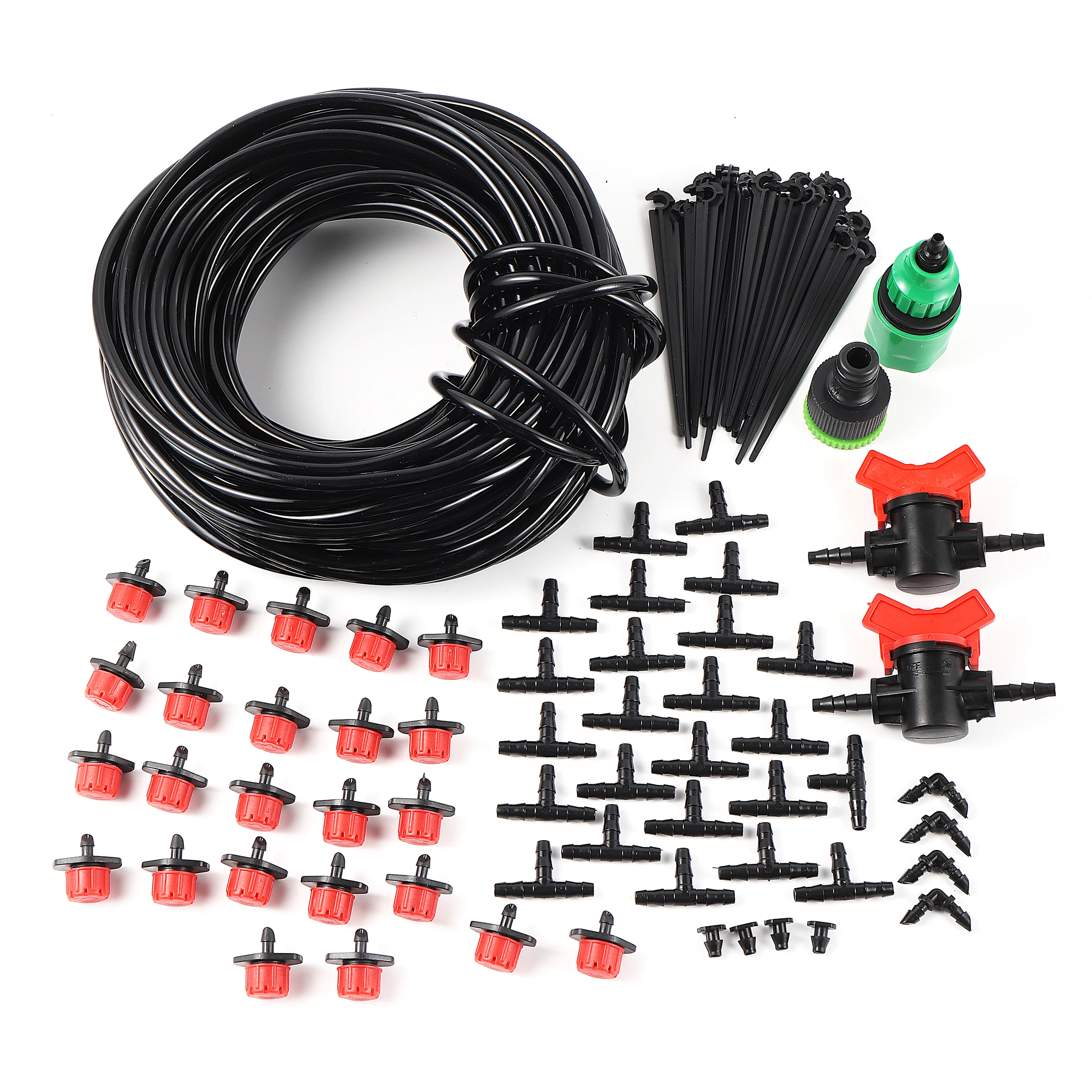 5/10/15/20/25/30/40m Garden DIY Drip Irrigation System Automatic Watering 4/7mm Hose Micro Drip Watering Kit Adjustable Dripper