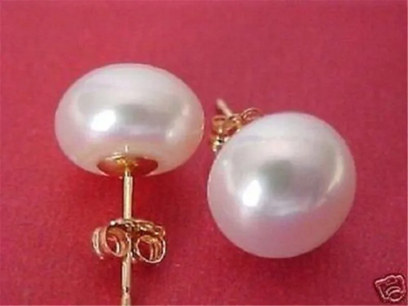 new very perfect AAA+++ 10-11mm natural south sea white pearl earrings