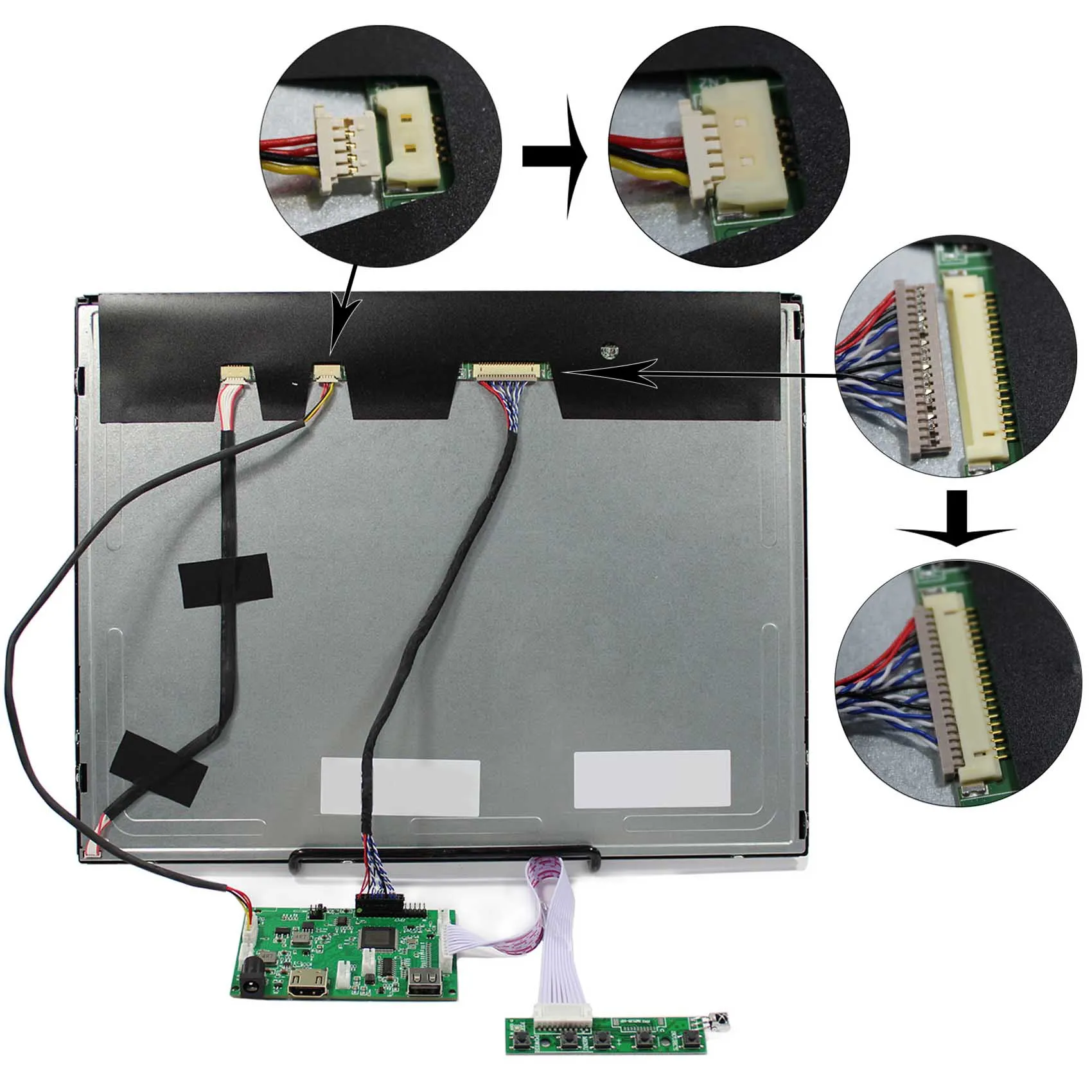 15 "DV150X0M-N10 1024X768 15นิ้วแบบเต็มหน้าจอ LCD HD-MI.USB อัตโนมัติปรับความสว่าง Driver บอร์ด
