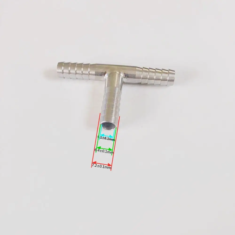 T 형 304 스테인레스 스틸 가시 티 조인트, 가정용 맥주 호스 연결 어댑터, 미국 표준 식품 등급 재료