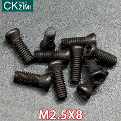 M2.5*8 mm M2.5X8 Screw CNC Insert Torx Screw for Replaces Carbide Insert CNC Lathe Tool Cutter Toolholder Accessories Lathe Tool