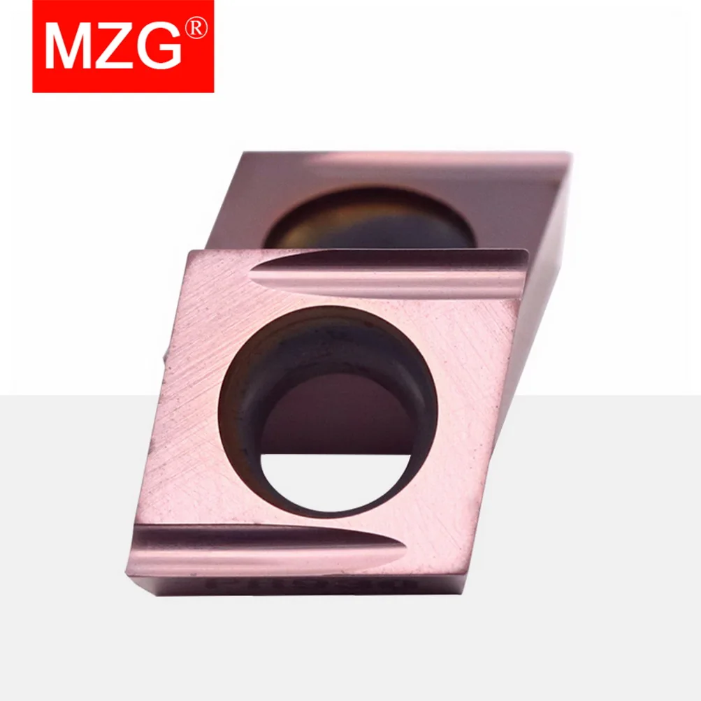 MZG 10pcs CCGT 0602 02 ER-U ZN90 ZP15 CNC Turning Cutter Processing Cermet Fine Steel Parts Have Good Finish Carbide Inserts