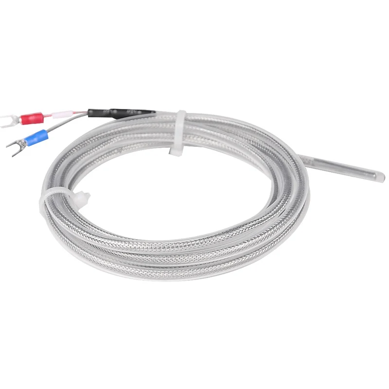 Waterproof Anti-acid Transparent Wire Thermocouple Probe K Type Temperature Sensor Cable 200\'C for Water Temp. Regulators