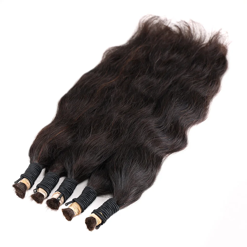 BHF Human Braiding Hair Bulk No Weft 100% Vietnam Remy Human Hair Straight Bundles 100g Natural Braiding Hair Extensions