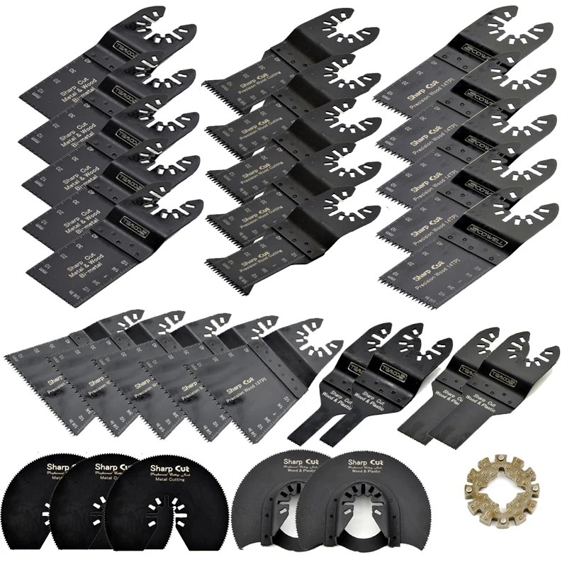 

30pcs Kit Plunge Oscillating Tools Saw Blade For Wood Metal Renovator Multi Tool Saw Blades DIY Multimaster Tools Accessories