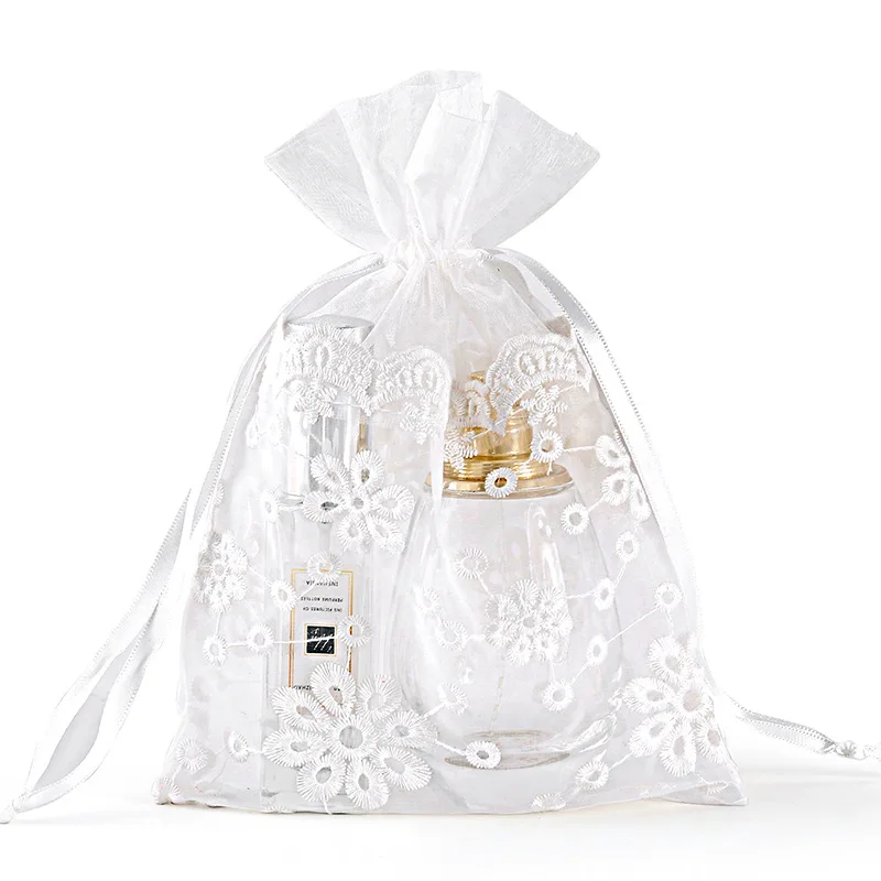 

16x23cm Natural Lace Drawstring Romantic Wedding Candy Gift Packing Bag Jewlery Pouch Can be Customized