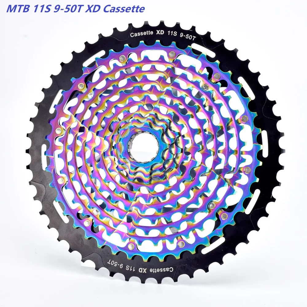 

Ultralight MTB 11 Speed 9-50T ULT Rainbow XD Cassette Full steel Durable Ultimate 11s Mountian Bike XD Cassette k7 Freewheel