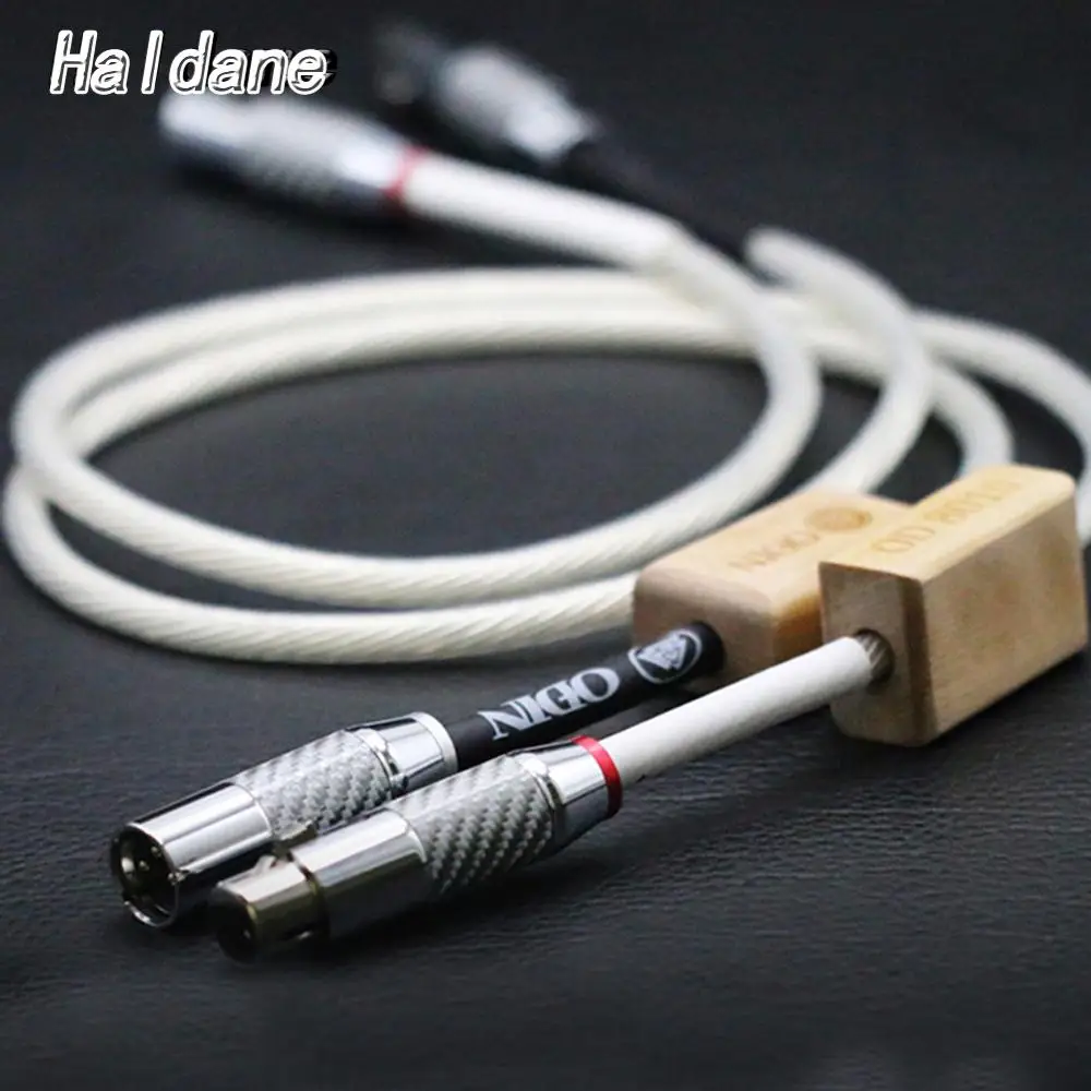 

Haldane Pair HIFI Nordost Odin XLR Balanced Cable Carbon Fiber 3pin XLR plug Amplifier CD DVD player Speaker Interconnect Cable