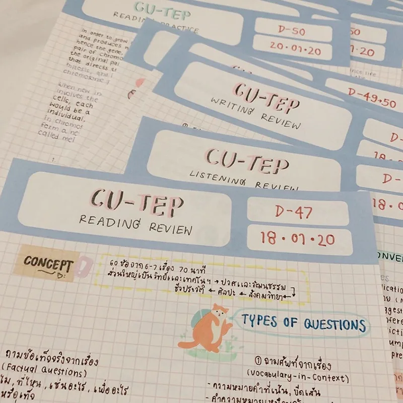 Ins Cartoon Rabbit Bear Memo Pad 30 Sheets B5 Big Notebook Learning Note Paper To Do List Agenda Planner Diary Kawaii Stationery