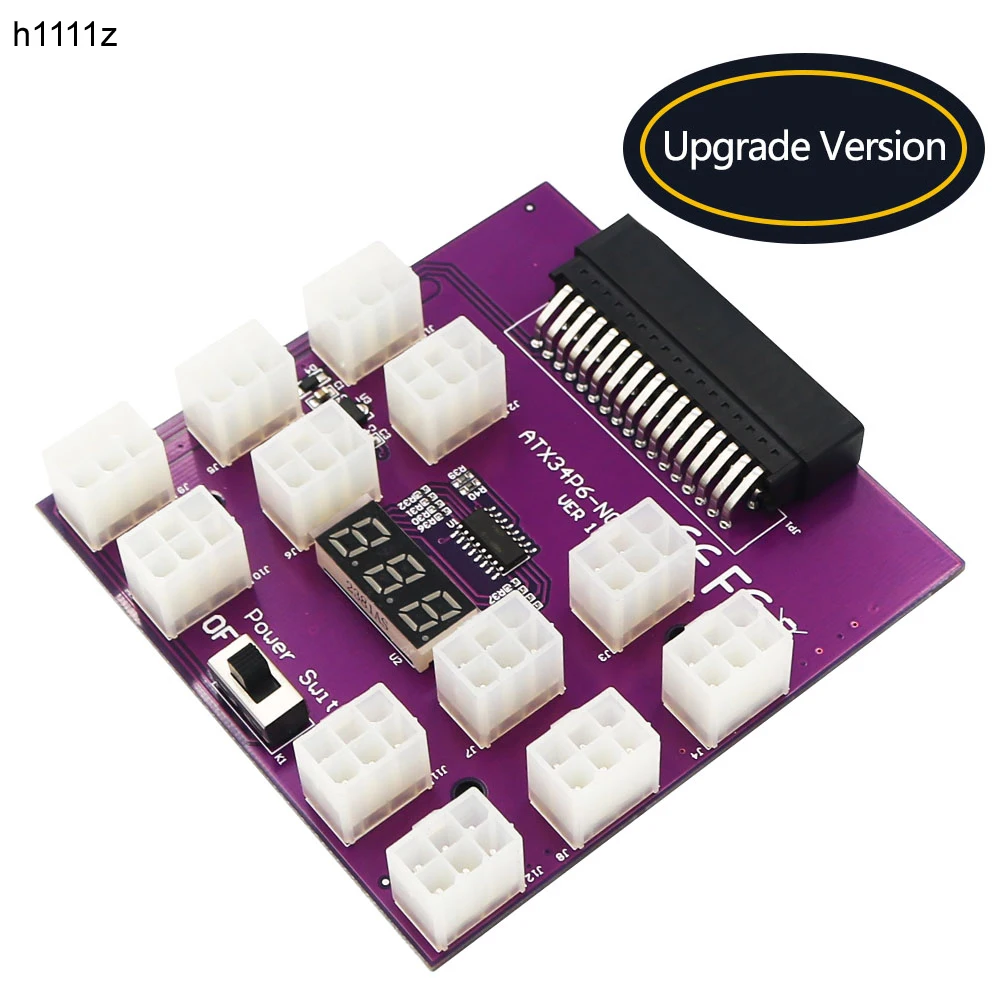 Scheda Breakout alimentatore GPU PSU con connettore di alimentazione ATX 6pin 12PCS per Server Emerson 7001484 per alimentatore Mining Riser