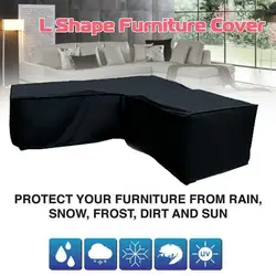 V Shape L Shape Corner Garden Patio Waterproof Sofa Protective Set Garden Rattan Corner Sofa Furniture Cover