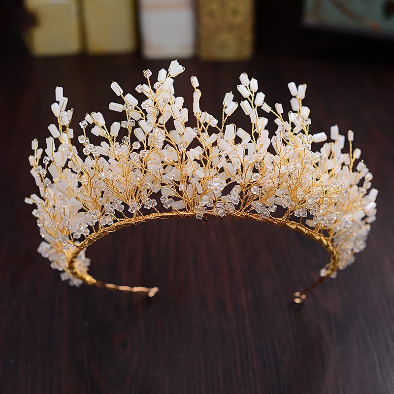 NiuShuya-Diadema de boda hecha a mano, diadema con cuentas de cristal, cabezas de novias hermosas, joyería para el cabello, accesorio para el cabello nupcial