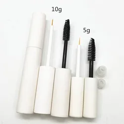 10-100pcs 5ml 10ml Empty Lipgloss Tubes Mascara Tube Containers Eyeliner Tube Eyelash Growth Liquid Tubes White Bottle