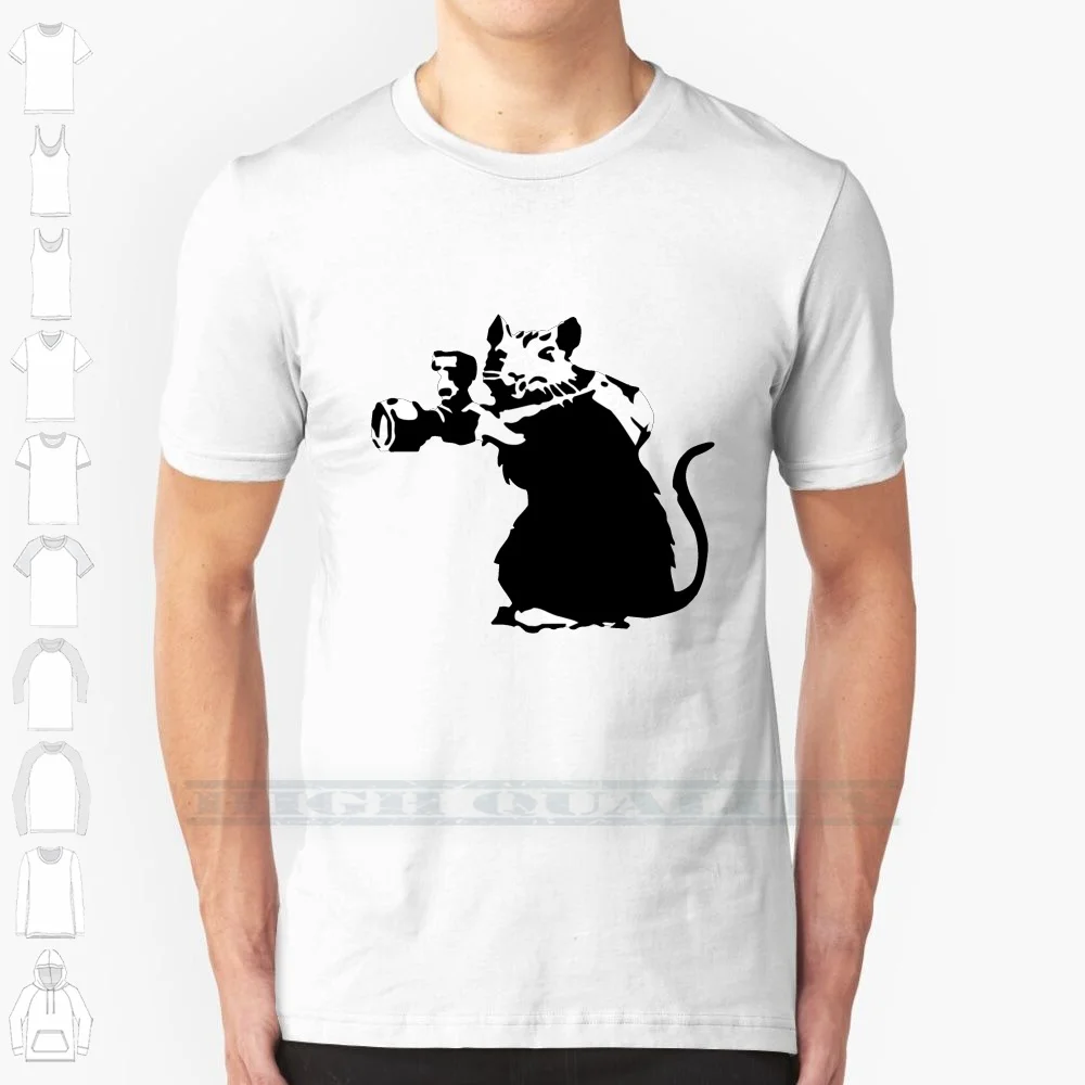 Banksy Rat Photographer Custom Design Print For Men Women Cotton New Cool Tee T Shirt Big Size 6xl Banksy Banksy