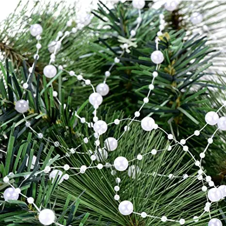 5M bianco perla ghirlanda rotolo di perline catena fili di Bouquet da sposa decorazione per artigianato forniture per feste di nozze accessori fai