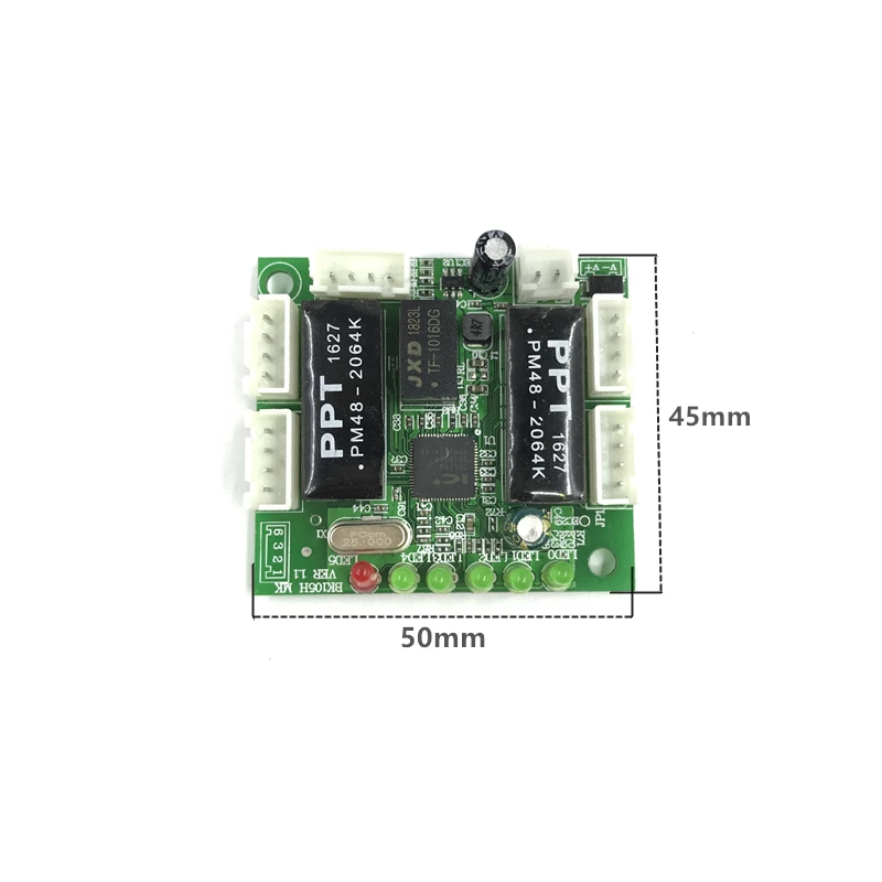 OEM MiniการออกแบบโมดูลEthernet Switchแผงวงจรสำหรับโมดูลสวิทช์Ethernet 10/100Mbps 5/8พอร์ตบอร์ดPCBA OEMเมนบอร์ด