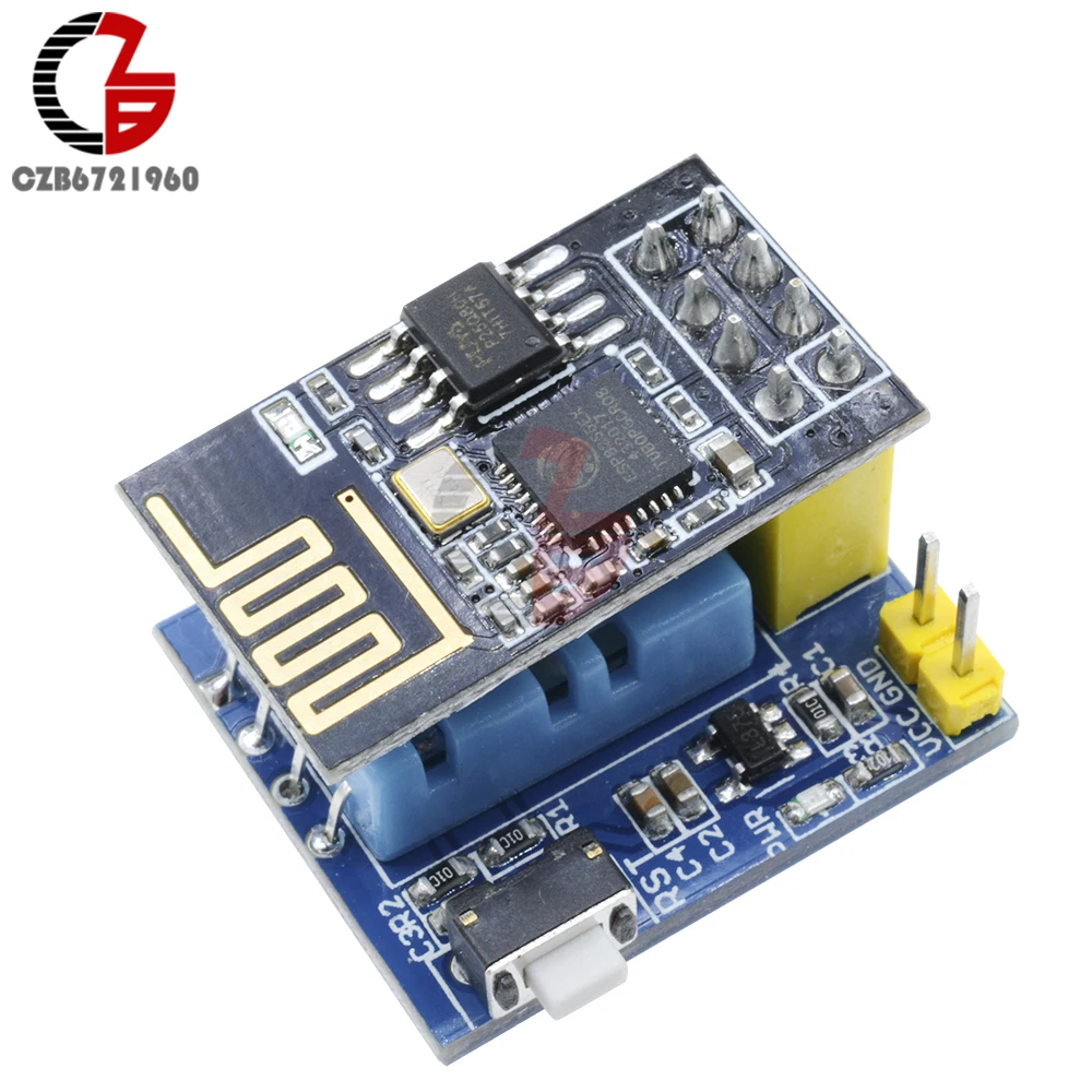 ESP8266 ESP-01S Wifi Thermostat Hygrostat Temperatur Humdity Controller DHT11 Sensor + WIFI Adapter + ESP-01S Modul