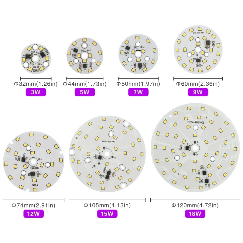 AC 220V-240V LED Chip 3W 5W 7W 9W 12W 15W 18W SMD 2835 Light Beads DIY For Led Downlight Cold/Warm white Lighting Spotlight