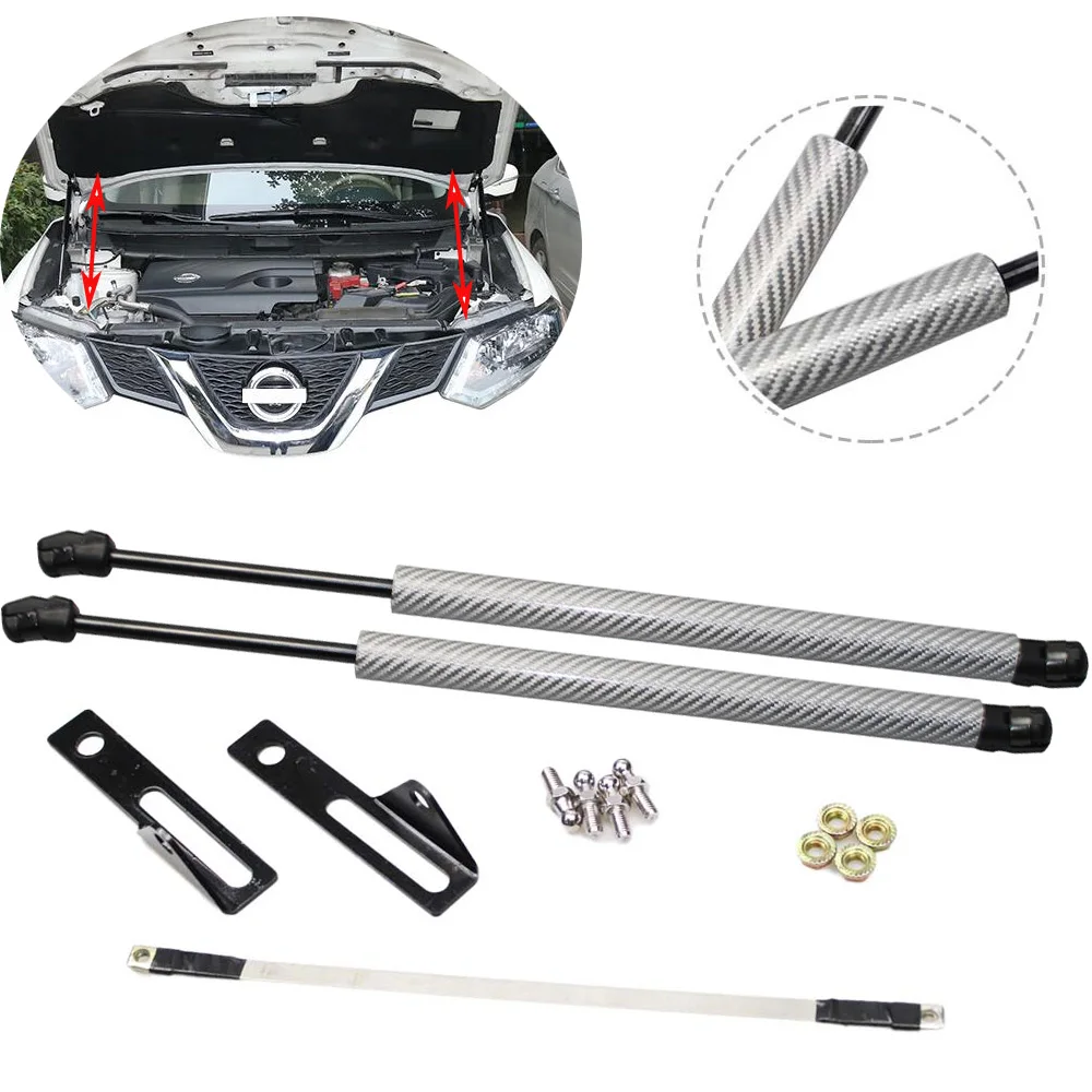 For 2014-2020 Nissan X-Trail T32 Nissan Rogue Front Hood Bonnet Modify Gas Struts Shock Damper Lift Support Car-Styling Absorber