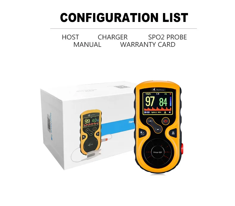 Oxímetro de pulso de palma para bebés y adultos, Detector profesional con modo de recarga, pantalla Oled, SpO2, PR, PI, ECG, Monitor de pacientes