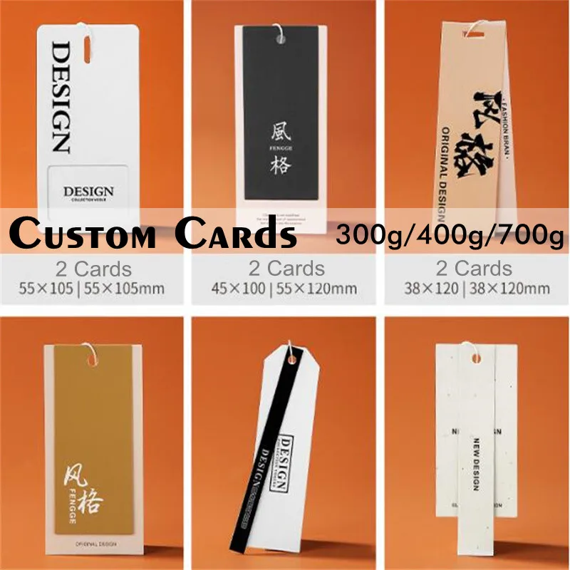 Custom Business Cards With Printing Logo 300g/400g/700g Hang Tags Party DIY Jewelry Earring Personalized Name Card 21080801