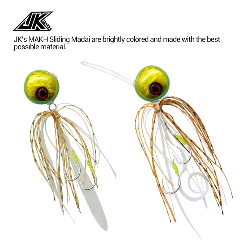 JK New Product 45G / 60g / 80g / 100g / 120g 150G Madai Alliace sliding mold Jig Jig Bait Red Snapper Sea Fishing Bait Boat