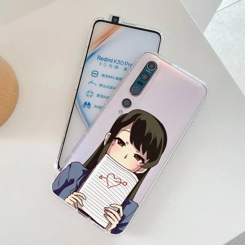 Manga Chibi Komi Shouko Komi-San Ốp Lưng Điện Thoại Redmi Note 5 7 8 9 10 Một K20 Pro max Lite Dành Cho Xiaomi 10pro 10T